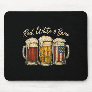 Rot Weiß Und Bier USA 4. Juli Trinkgeschenk _ Mousepad