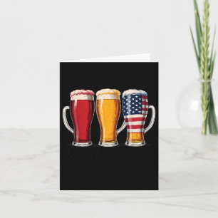 Rot Weiß Und Bierbrauen Lustiges Vintage-USA-Bier- Karte