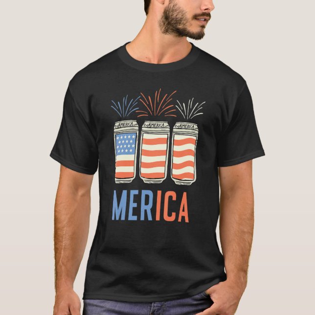 Rot-Weiß und Bierbraun T-Shirt (Vorderseite)