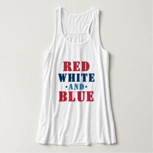 Rot Weiß und Blau 4. Juli Frauen Tank Top
