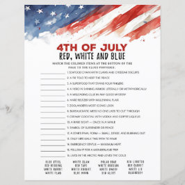 Rot, Weiß und Blau 4. Juli Party Spiel