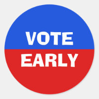 Rot-Weiß und Blau-Abstimmung Frühwahl