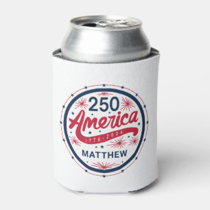 Rot Weiß und Blau Amerikas 250. Jubiläum Dosenkühler