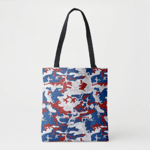 Rot, Weiß und Blau Camouflage 4. Juli Glitzer