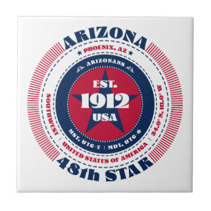 Rot, Weiß und Blau der Arizona-Keramik Tile Fliese