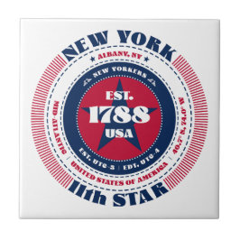 Rot, Weiß und Blau der New Yorker Keramik Tile Fliese