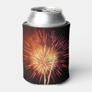 Rot, Weiß und Blau Feuerwerk I Patriotisch Dosenkühler