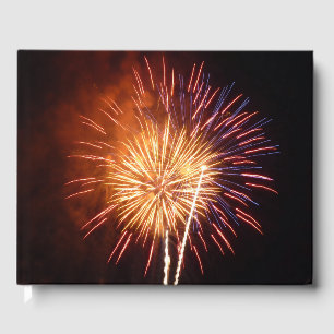 Rot, Weiß und Blau Feuerwerk I Patriotisch Gästebuch