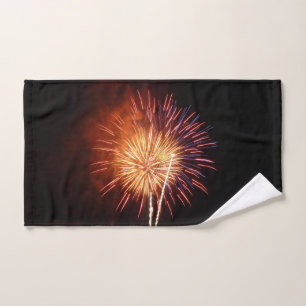 Rot, Weiß und Blau Feuerwerk I Patriotisch Handtuch
