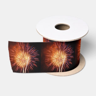 Rot, Weiß und Blau Feuerwerk I Patriotisch Satinband