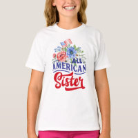 Rot weiß und blau florierend All American Sister