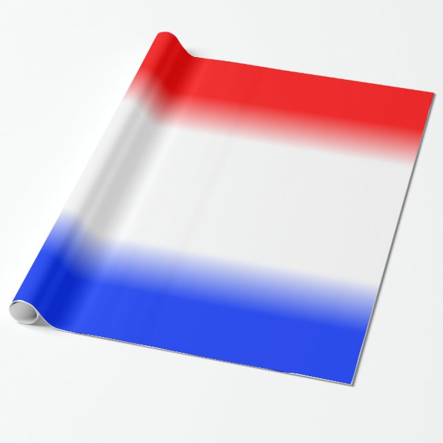 Rot weiß und Blau Geschenkpapier (Ungerollt)