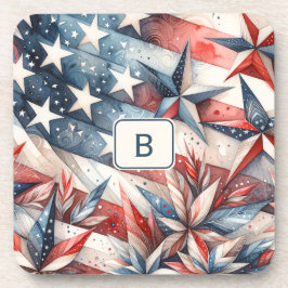 Rot weiß und Blau Getränkeuntersetzer