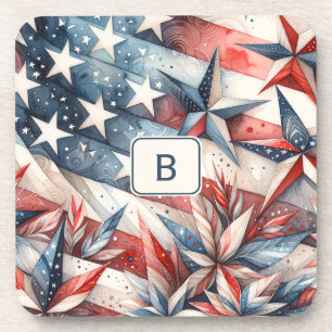 Rot weiß und Blau Getränkeuntersetzer