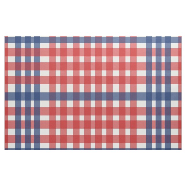 Rot, Weiß und Blau Gingham Kariert Stoff (Yard (91,4 cm))