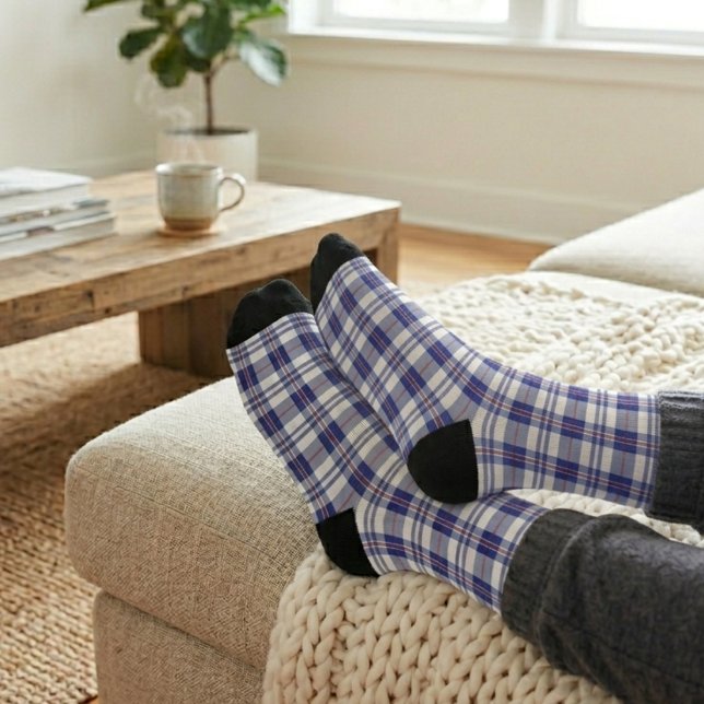 Rot, Weiß und Blau Kariert Socken (Von Creator hochgeladen)