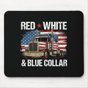 Rot weiß und blau karierter patriotischer USA-Flag Mousepad