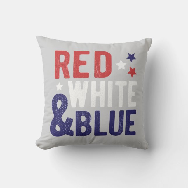 Rot weiß und blau kissen (Vorderseite)