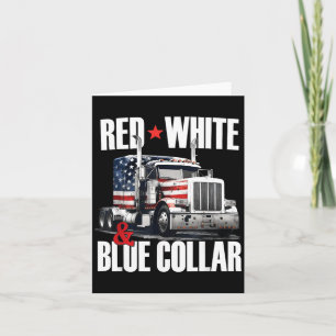 Rot Weiß Und Blau Kragen Patriotischer Trucker USA Karte