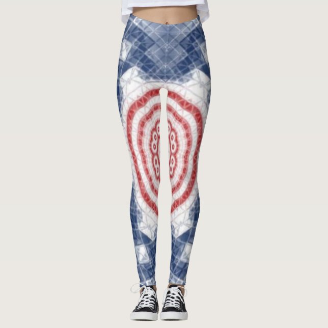rot-weiß und blau leggings (Vorderseite)