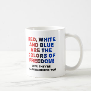 Rot Weiß und Blau Lustiger Becher Kaffeetasse