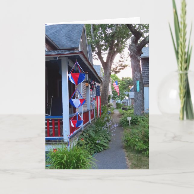 Rot, Weiß und Blau - Martha's Vineyard Karte (Vorderseite)