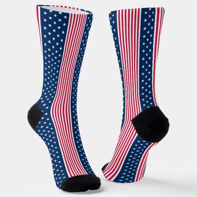 Rot Weiß Und Blau Patriot  Socken (Gewinkelt)