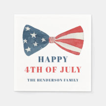 Rot, Weiß und Blau Patriotischer Bow 4. Juli