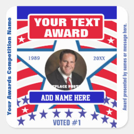 Rot, Weiß und Blau Quadratischer Aufkleber