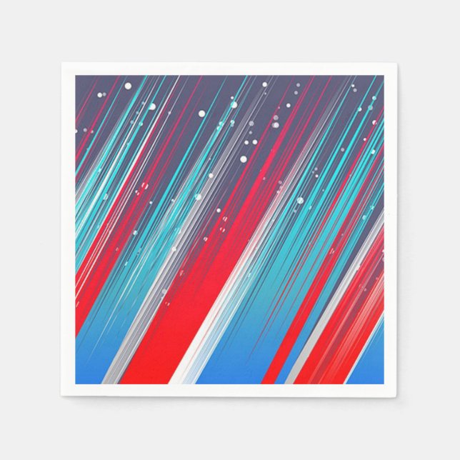 Rot, Weiß und Blau Serviette (Vorderseite)