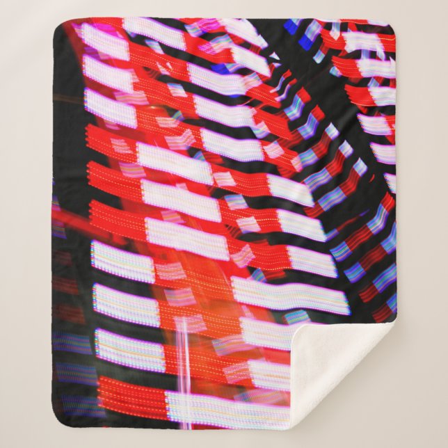 Rot weiß und Blau Sherpadecke (Vorderseite)