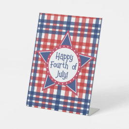 Rot, Weiß und Blau Sockelschild