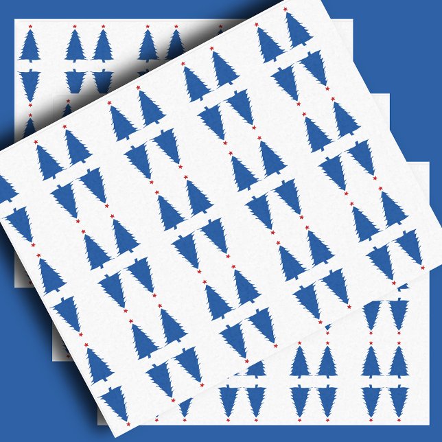 Rot-, Weiß- und Blaubäume Seidenpapier (Von Creator hochgeladen)