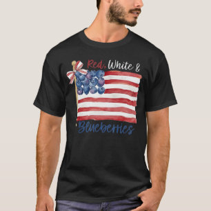 Rot Weiß und Blaubeeren Familie T-Shirt