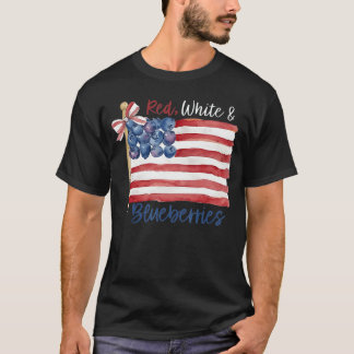 Rot Weiß und Blaubeeren Familie T-Shirt