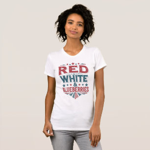 Rot, Weiß und Blaubeeren Patriot Freedom T-Shirt
