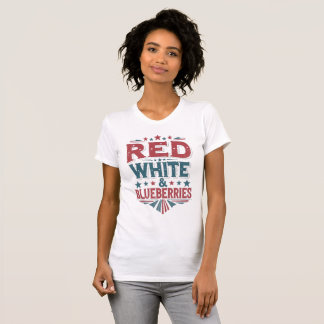 Rot, Weiß und Blaubeeren Patriot Freiheit T-Shirt