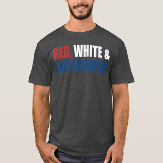 Rot Weiß und Blaubeeren Patriot Geschenk T-Shirt