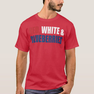 Rot Weiß und Blaubeeren Patriot Geschenk T-Shirt
