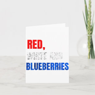Rot Weiß Und Blaubeeren Patriot Spaß Sommerparty Karte