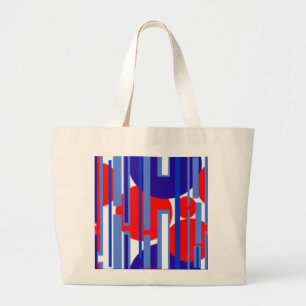 ROT, WEISS UND BLAUE LEINWAND TRAGEN ALLE - TASCHE