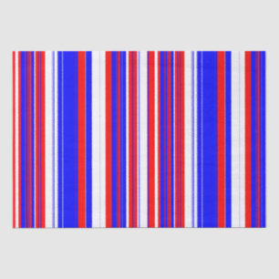 Rot-Weiß und Blaue Streifen Seidenpapier