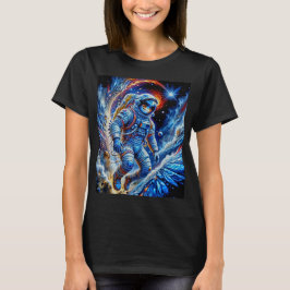Rot, Weiß und Blauer Astronaut T-Shirt