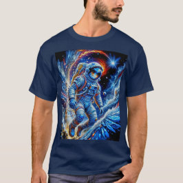 Rot, Weiß und Blauer Astronaut T-Shirt