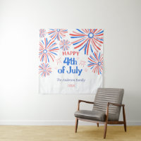 Rot, Weiß und Blauer Feiertag 4. Juli Feuerwerk
