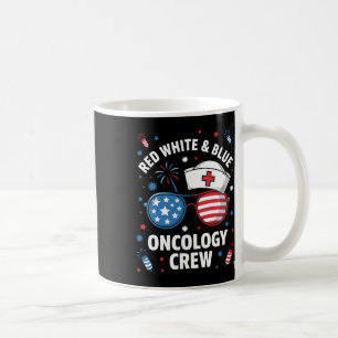 Rot-Weiß und Blauer Onkologie Krankenschwester Cre Kaffeetasse