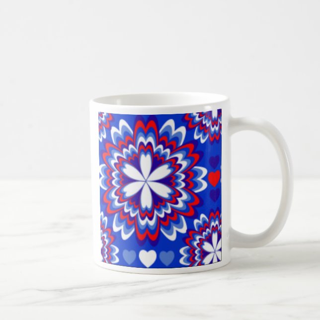 ROT, WEISS UND BLAUER PATRIOTISCHE KAFFEE - GIFTS KAFFEETASSE (Rechts)