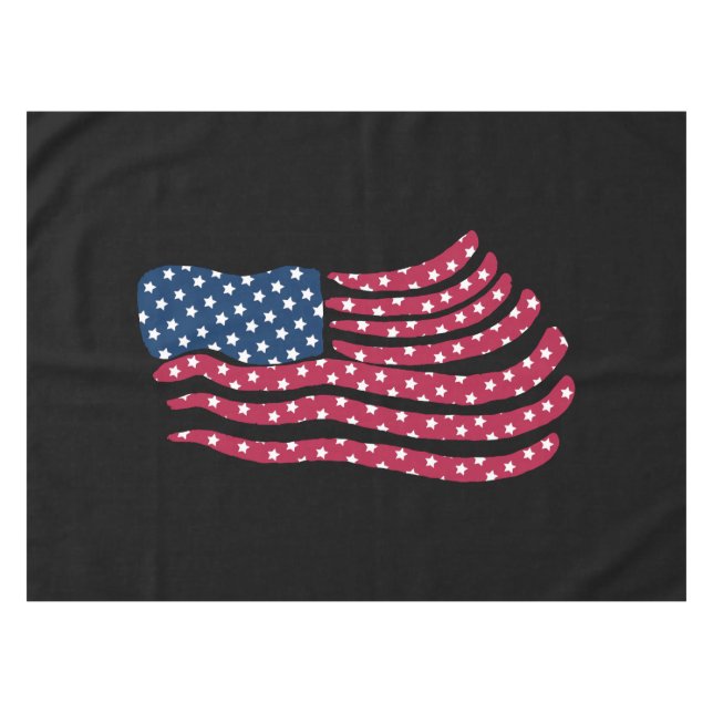 Rot-Weiß- und Blautafeldesign Tischdecke (Vorderseite (Horizontal))