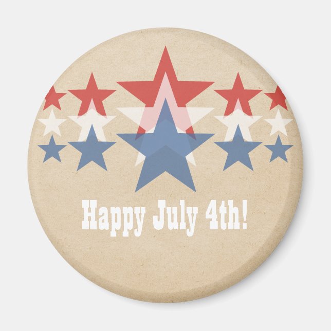 Rot, Weiß und Blue Star Cascade Magnet (Vorne)