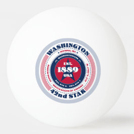 Rot, Weiß und Blue Washington Circle Tischtennisball